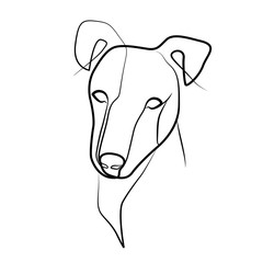 jack russell terrier one line drawing
