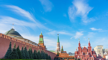 Obraz premium Kremlin Wall in Red Square, Moscow, Russia.
