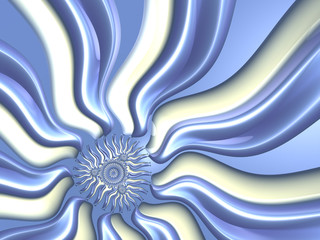 Abstract rays, solar explosion for art projects. 3D illustration