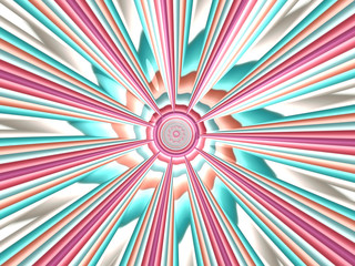 Abstract rays, solar explosion for art projects. 3D illustration