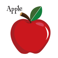 A picture of a big juicy red apple.