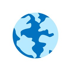 Planet concept. Globe icon. Earth symbol. Flat vector illustration