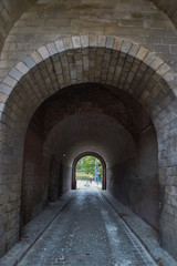 Obraz premium European fortified tunnel city wall entrance 