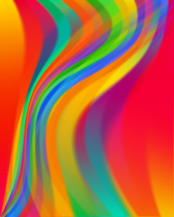 Abstract wavy lines soft elegant background with vibrant colors.