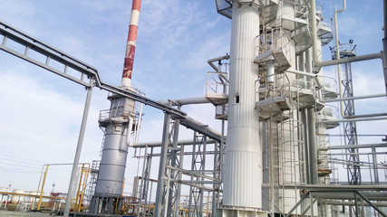 Distillation columns and heating furnace