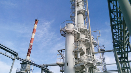 Distillation columns and heating furnace