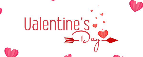 Fototapeta na wymiar Illustration of Happy Valentine's Day Text Design. - Illustration