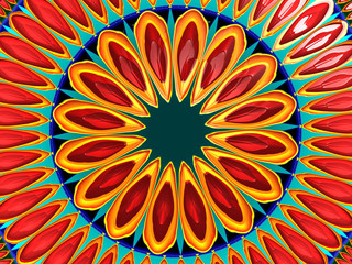 Beautiful abstract flower for art projects, cards, business, posters. 3D illustration, computer-generated fractal