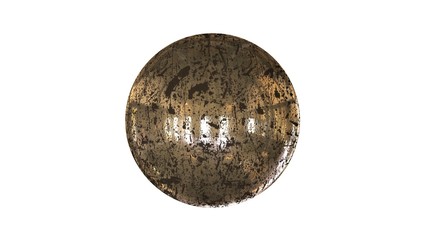 3d rendering of a shpere with structure isolated on a white background