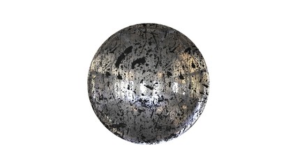 3d rendering of a shpere with structure isolated on a white background
