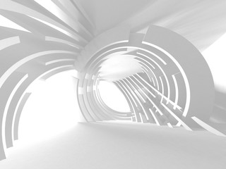 Futuristic White Architecture Design Background