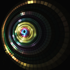 Colorful abstract swirl pixel. Beautiful background for art projects, business, template, banners, card