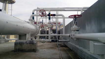 Fototapeta na wymiar Heat exchanger in a refinery