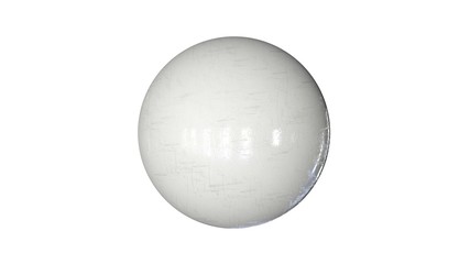 3d rendering of a shpere with structure isolated on a white background