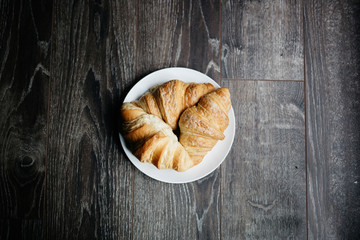 Fresh croissants at home