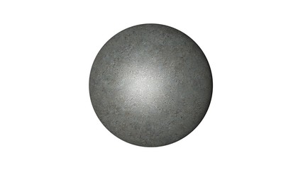 3d rendering of a shpere with structure isolated on a white background