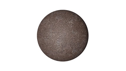 3d rendering of a shpere with structure isolated on a white background