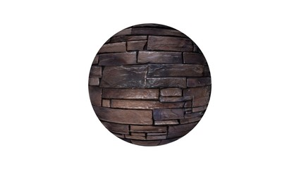 3d rendering of a shpere with structure isolated on a white background