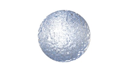 3d rendering of a shpere with structure isolated on a white background