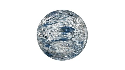 3d rendering of a shpere with structure isolated on a white background