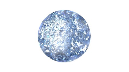 3d rendering of a shpere with structure isolated on a white background