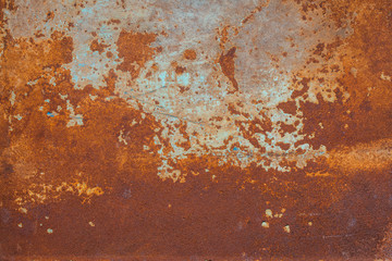 Rusty Metal Background Texture. Rusted, old, vintage, retro background texture on brown metal, steel or iron plate surface. Industrial obsolete concept image