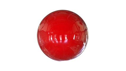 3d rendering of a shpere with structure isolated on a white background