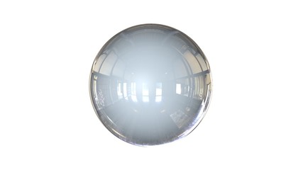 3d rendering of a shpere with structure isolated on a white background