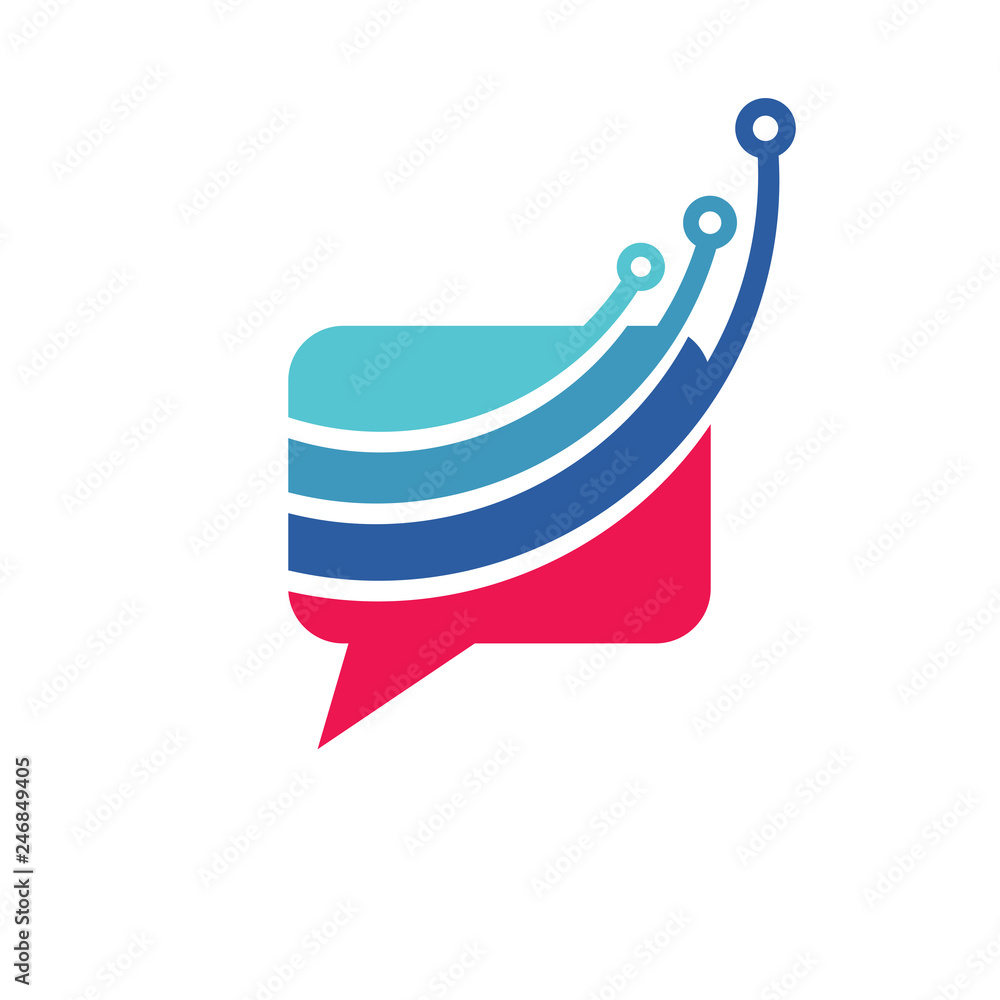 Poster message - vector logo template concept illustration. speech bubble creative sign. internet chat icon