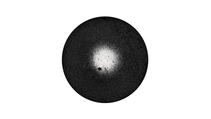 3d rendering of a shpere with structure isolated on a white background