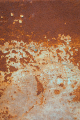 Rusty Metal Background Texture. Rusted, old, vintage, retro background texture on brown metal, steel or iron plate surface. Industrial obsolete concept image