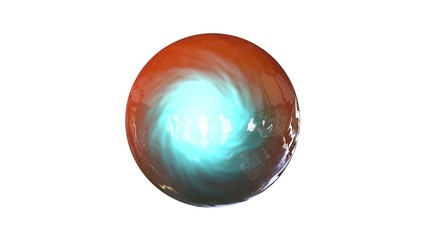 3d rendering of a shpere with structure isolated on a white background