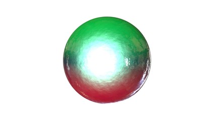 3d rendering of a shpere with structure isolated on a white background