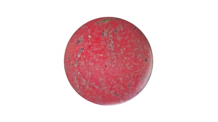 3d rendering of a shpere with structure isolated on a white background