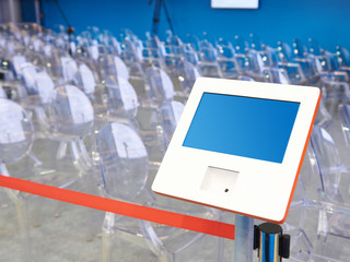 Electronic device for registering visitors
