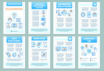 E-learning brochure template layout