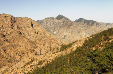 Scenic view of Helan Mountain Suyukou National Forest Park, Ningxia province, China