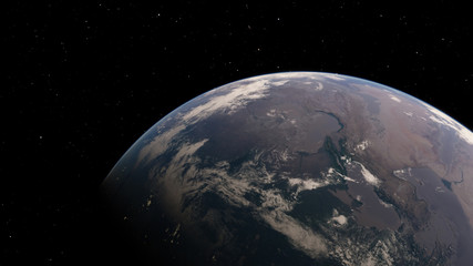 Planète Terre depuis l& 39 illustration 3D de l& 39 espace (Éléments de cette image fournis par la NASA)