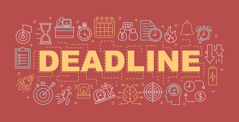 Deadline word concepts banner