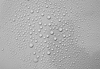 Fototapeta na wymiar drops water on grey background