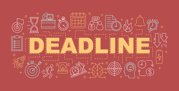 Deadline Word Concepts Banner