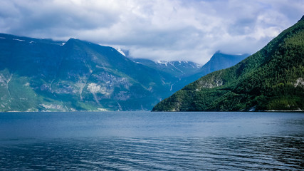 Beautiful nature of Norway, mountains