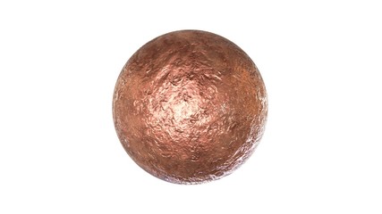 3d rendering of a shpere with structure isolated on a white background