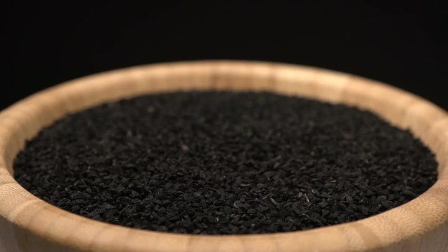 black cumin or caraway heap rotating