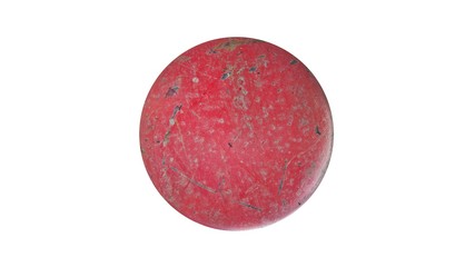 3d rendering of a shpere with structure isolated on a white background