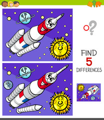 differences game with space rocket