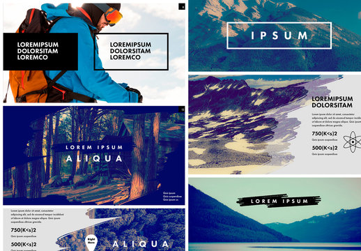 Presentation Layout with Custom Shape Photo Placeholders