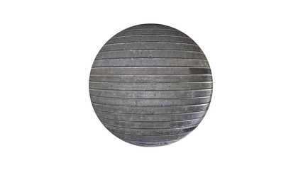 3d rendering of a shpere with structure isolated on a white background