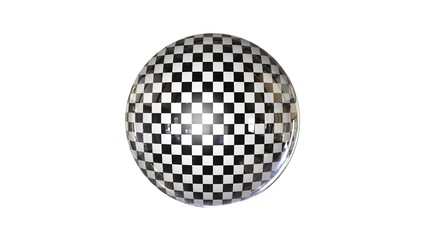 3d rendering of a shpere with structure isolated on a white background