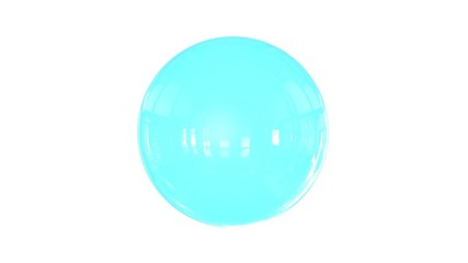3d rendering of a shpere with structure isolated on a white background
